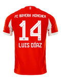 Bayern Munich 2025/26 LUIS DIAZ 14 Home Jersey